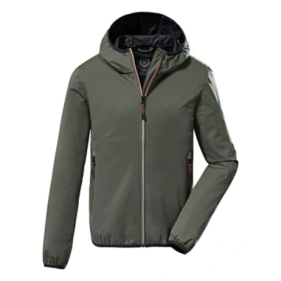 Afbeelding van killtec Boy&#039;s Overgangsjasje met capuchon, opvouwbaar KOS 167 BYS JCKT, light olive, 140, 38365 000