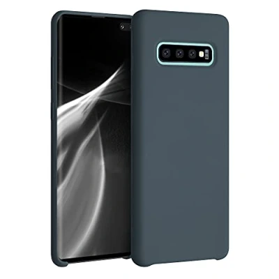 Afbeelding van kwmobile telefoonhoesje geschikt voor Samsung Galaxy S10 Plus / S10+ Hoesje met siliconen coating Smartphone case in leisteen