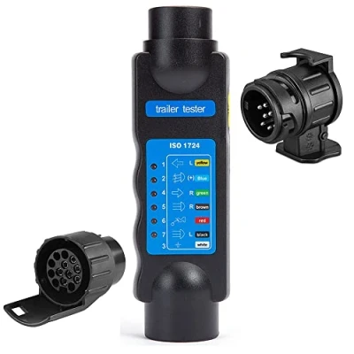 Afbeelding van SPARKMOTO 7 Pin Trailer Adapter Met Tester, 12V 7Pin Licht Bedrading Circuit Tester Adapters (Tester+2 Adapters)