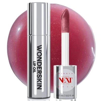 Afbeelding van Wonderskin Lip Rehab Serum Oil getinte lipolie, hydraterend, verzorgend en niet plakkerig met dieprode tint voor droge lippen (honing)