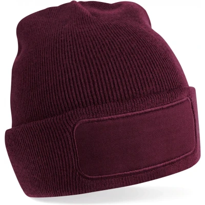 Afbeelding van Beechfield Original Patch Beanie B445 Burgundy