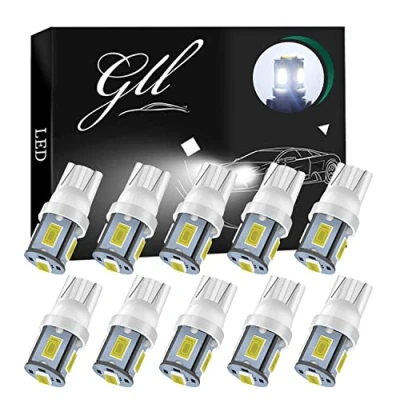 Afbeelding van GLL 10pcs T10 501 LED Lampen Wit W5W 5630 5SMD voor Autointerieurverlichting Leeslampen Nummerplaatverlichting Koepelverlichting Zijlichten