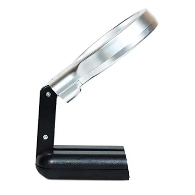 Afbeelding van HIMRY KXD3020 zwart 3x vergrootglas, ontworpen met ledlicht en standfunctie, 3 x vergroting, vergroting