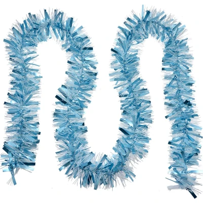 Afbeelding van Clayre &amp; Eef Kerstslinger Guirlande 200 cm Blauw Kunststof