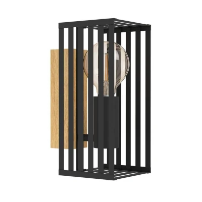 Afbeelding van Stars of Light Wandlamp Cidraz vierkant met hout 390165