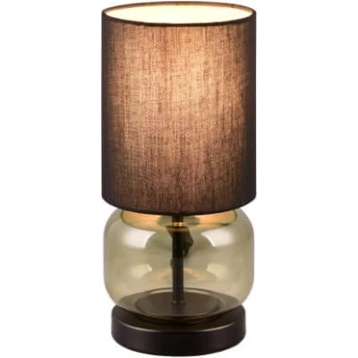 Afbeelding van TRIO ELIO Tafellamp Zwart mat excl. 1x E27 40W Snoerschakelaar Groen glas