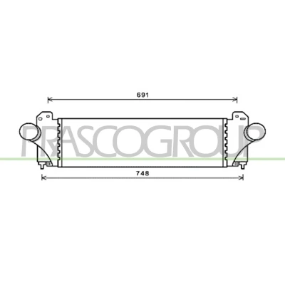 Afbeelding van PRASCO FT929N001 Intercooler IVECO: DAILY 6 Pritsche/Fahrgestell