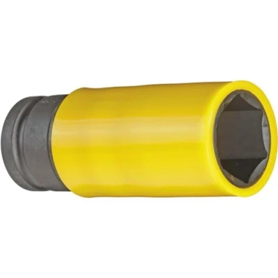 Afbeelding van GEDORE Rode slagmoersleutel met beschermhuls, moer 1/2&quot; 12,5 mm aandrijving, 6 kant, SW 19 mm, lang, auto/KFZ, R63041916