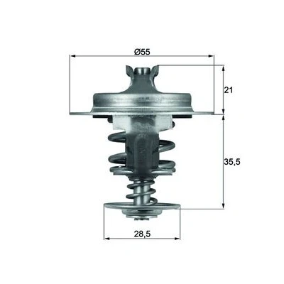 Afbeelding van Thermostaat, koelvloeistof MAHLE TX 67 83D