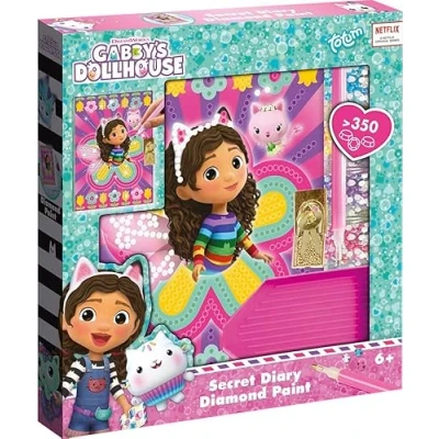 Afbeelding van Gabby&#039;s Poppenhuis geheim dagboek secret diary met slot versieren strass steentjes Totum knutselset diamond painting vriendenboek notitieboek