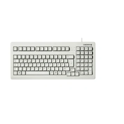 Afbeelding van CHERRY G80 1800 Internationale lay out QWERTY toetsenbord Bedraad Compact ruimtebesparend Ergonomisch mechanisch MX SCHAKELAARS Lichtgrijs