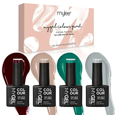 Afbeelding van Mylee Gel Nagellak Set 4x10ml [Autumn Walks] UV/LED Gellak Nail Art Manicure Pedicure, Professioneel &amp; Thuisgebruik Langdurig en gemakkelijk aan te brengen