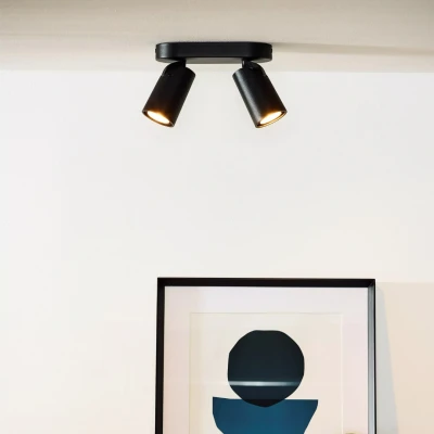 Afbeelding van Lucide XYRUS Plafondspot LED Dim to warm GU10 2x5W Zwart