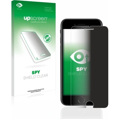 Afbeelding van upscreen Spy Shield Privacy Film (1 Stuk, Apple iPhone SE), Smartphone beschermfolie, Blauw