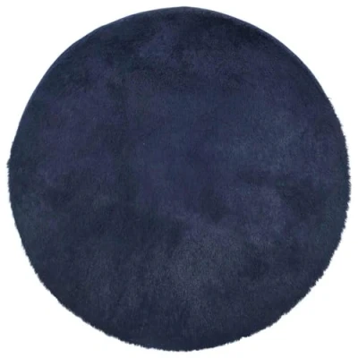 Afbeelding van vidaXL hoogpolig vloerkleed 100x100 cm polyester donkerblauw