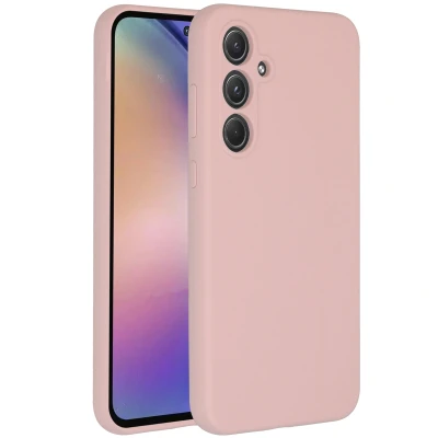 Afbeelding van Samsung Galaxy A55 Hoesje Siliconen en TPU (zacht) Accezz Backcover/Softcase Roze Telefoonhoesje