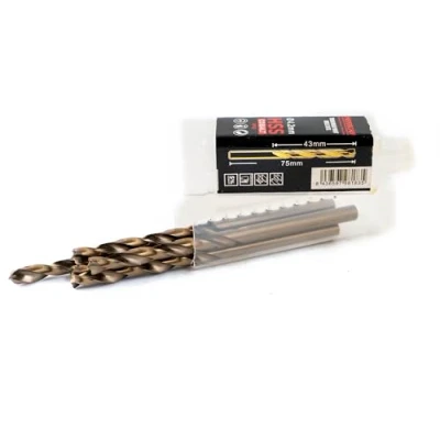 Afbeelding van Ferrcan Metaalboor HSS DIN338 M35 5% kobalt turbomax voor boren in roestvrij staal, ijzer en andere metalen, verpakking van 5 stuks per maat (4,2 mm)