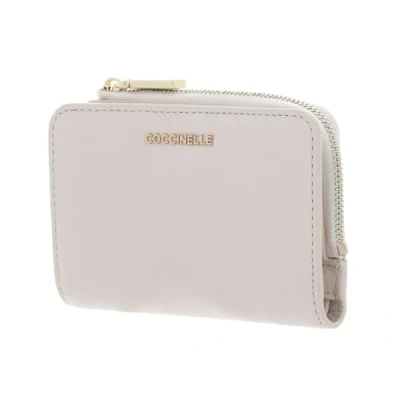 Afbeelding van COCCINELLE Leren Kaarthoes Metallic Soft Credit Card Holder Lambskin White Crème