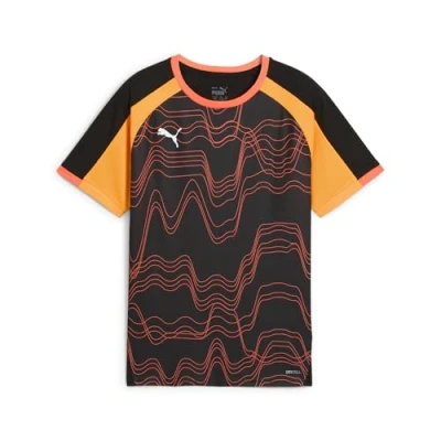 Afbeelding van PUMA individualLIGA Graphic Jersey Jr Unisex sportshirt Black Glowing Red