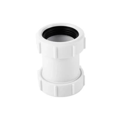 Afbeelding van Rechte buisconnector SENRISE 40 mm PVC compressie Joiner koppeling geschikt 1/2 inch bad afvalpijp schrijnwerker (pak van 1)
