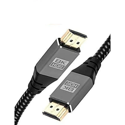 Afbeelding van IBRA 2.1 HDMI kabel 8K Ultrahoge snelheid 48 Gbps Lood Ondersteunt @ 60HZ, 4K 120HZ, 4320p, compatibel met Fire TV, 3D ondersteuning,Ethernet functie, UHD, PlayStation PS3 PS4 pc enz 1M