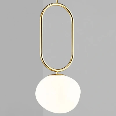 Afbeelding van DFTP by Nordlux Hanglamp Shapes 22, wit/messing, Ø 22 cm