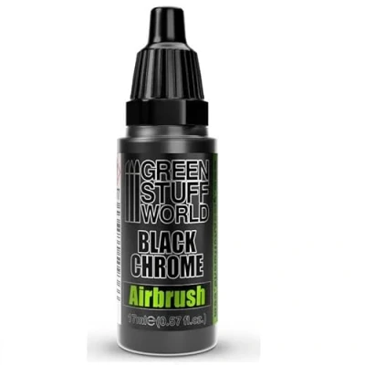 Afbeelding van Green Stuff World voor Modellen &amp; Miniaturen Zwart Chroom Verf Airbrush 2577