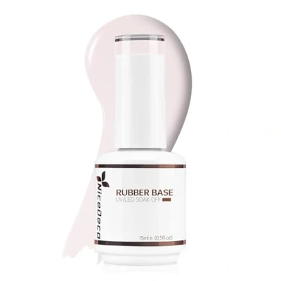 Afbeelding van Nicedeco Rubber Base Gel Nail Polish UV LED Semi permanent Soak Off Nagellak Translucent Kleur Coat 15ML 001