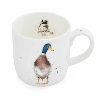 Afbeelding van Portmeirion Home &amp; Gifts Wrendale Designs door Royal Worcester Duck Guard Mok, Bone China, Multi Colour MMKC5629 XSM, 11 fl oz