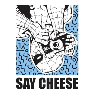 Afbeelding van Komar Artprint Marvel Spider Man Say Cheese Blue 50 x 70 cm (breedte hoogte) kinderkamer, wandsticker (set)