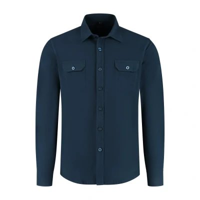 Afbeelding van Gents Overshirt flannel blauw Maat L