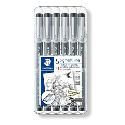 Afbeelding van Staedtler 308 02 9 Fineliner Pigment Liner Zwart