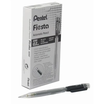 Afbeelding van Pentel Fiesta vulpotloden 0,7 mm vulling 12 stuks zwarte schacht