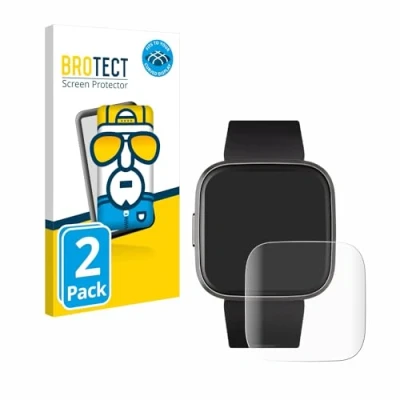 Afbeelding van BROTECT Full Cover Screen Protector voor Fitbit Versa 2 (2 Stuks) Schermbeschermer, 3D Curved