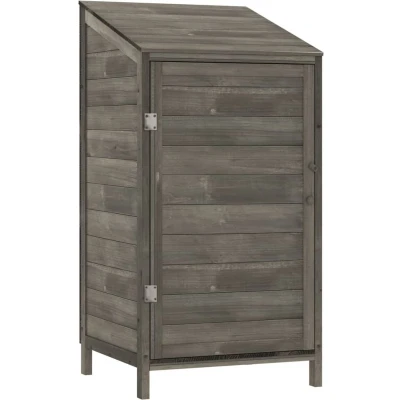 Afbeelding van Tuinschuur Hout 102X52X174,5 cm Massief 55 x 52 112 / Antraciet