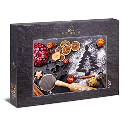 Afbeelding van Ulmer Puzzleschmiede puzzel wintergenot Klassieke van 1000 stukjes voor het koude seizoen Motief uit de kerstbakkerij om te puzzelen bij kaarslicht