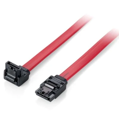 Afbeelding van Equip 111902 platte kabel (SATA 6 Gbps gehoekt met clip, 0,50 m)