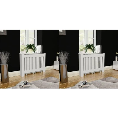 Afbeelding van Radiatorombouw 2 st 112 cm MDF wit