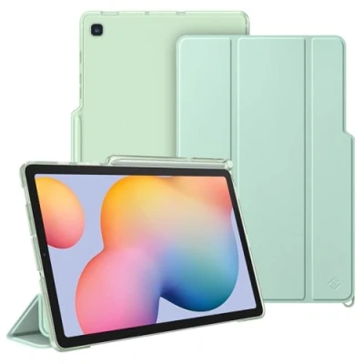 Afbeelding van Fintie Hoes voor Samsung Galaxy Tab S6 Lite 10,4 inch 2024/2022/2020 tablet Slanke beschermhoes met transparante achterkant en automatische slaap/waakfunctie, mint