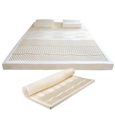 Afbeelding van ARyako 100% Natuurlijke Latex Organisch Ademend En Comfortabel, Duurzaam Niet Gemakkelijk in Te Klappen, Memory Foam Matras Topper, Matras,5cm,200x200cm(79x79in)