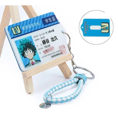 Afbeelding van My Hero Academia Anime ID Card Izuku Midoriya School Kaart Accessoire Sleutelhanger