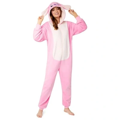 Afbeelding van Disney Onesie Dames Stitch Pyjama uit één Stuk Eeyore, Minnie, Maleficent Maten S XXL (Roze Angel, XL)