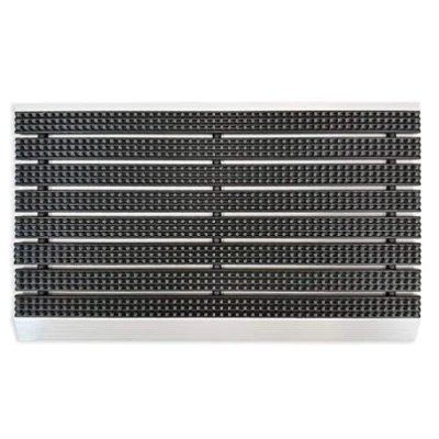 Afbeelding van Buitendeurmat Super Brush aluminium deurmat vuilvangmat binnenzijde extreem slijtvast antislip duurzaam 40x60cm, grijs