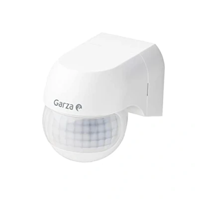 Afbeelding van Garza Reiger 430068 power detector beweging infrarood muur mini, speciaal voor buiten 180 graden detectiehoek, wit,