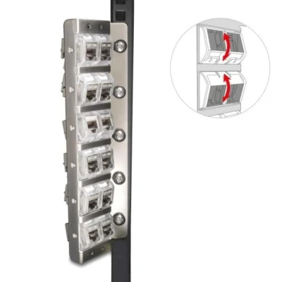Afbeelding van Delock Keystone Halterung 12 Port neigbar für 10″ oder 19″ Rack u