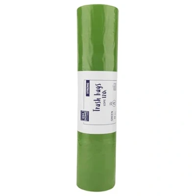 Afbeelding van IDEA HOME LDPE Vuilniszakken, 25 stuks, ultra duurzame hoezen voor gerecyclede containers, de keuken, 120 l, groen
