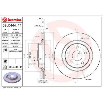 Afbeelding van Brembo Remschijven 09.D444.11