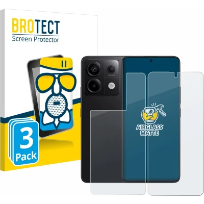 Afbeelding van BROTECT Screenprotector voor Xiaomi Redmi Note 13 Pro 5G (Voor+Achter) Folie Beschermfolie Beschermglas matte (3 Stuks)