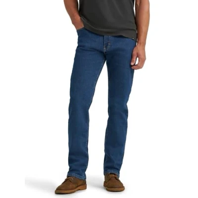 Afbeelding van Wrangler Authentics Klassieke jeans met comfortabele taille voor heren, Licht steenwassing, 35W / 32L