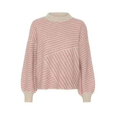 Afbeelding van Kaffe Kaverana Trui, Dames, Maat: 42, Feather gray mel rosa